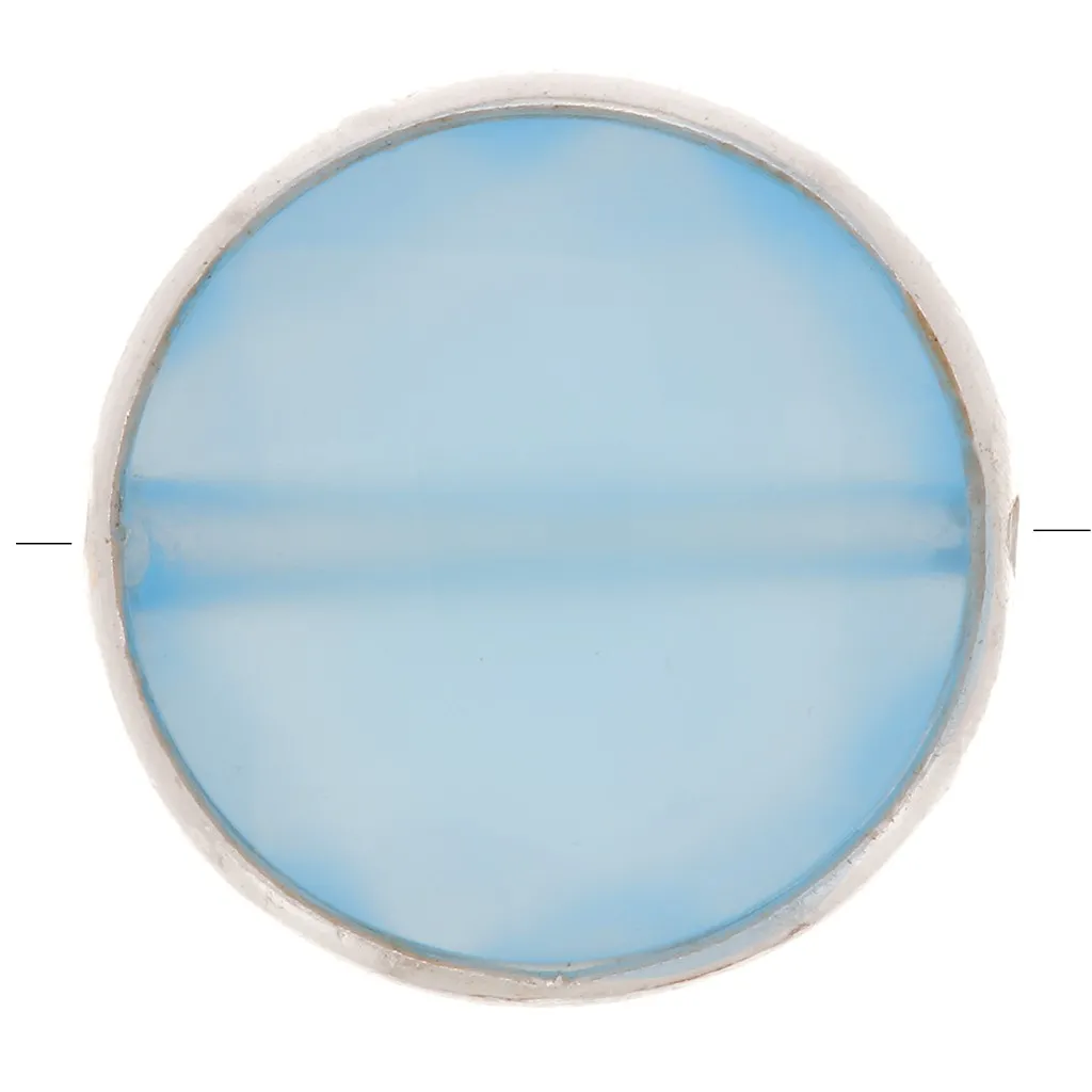 Perlina sfaccettata 9 mm Pietra semi preziosa - Argento 925 - Onice blu x1