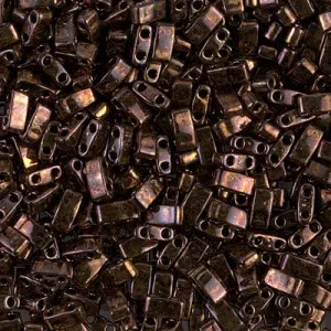 Perline Miyuki Half Tila 5x2.3x1.9mm HTL-457B - Metallic Dark Raspberry Iris x10g