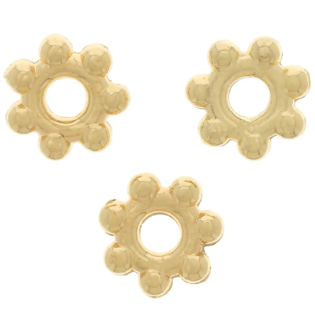 Perline rotonde 5 mm - Dorato con oro fino x100