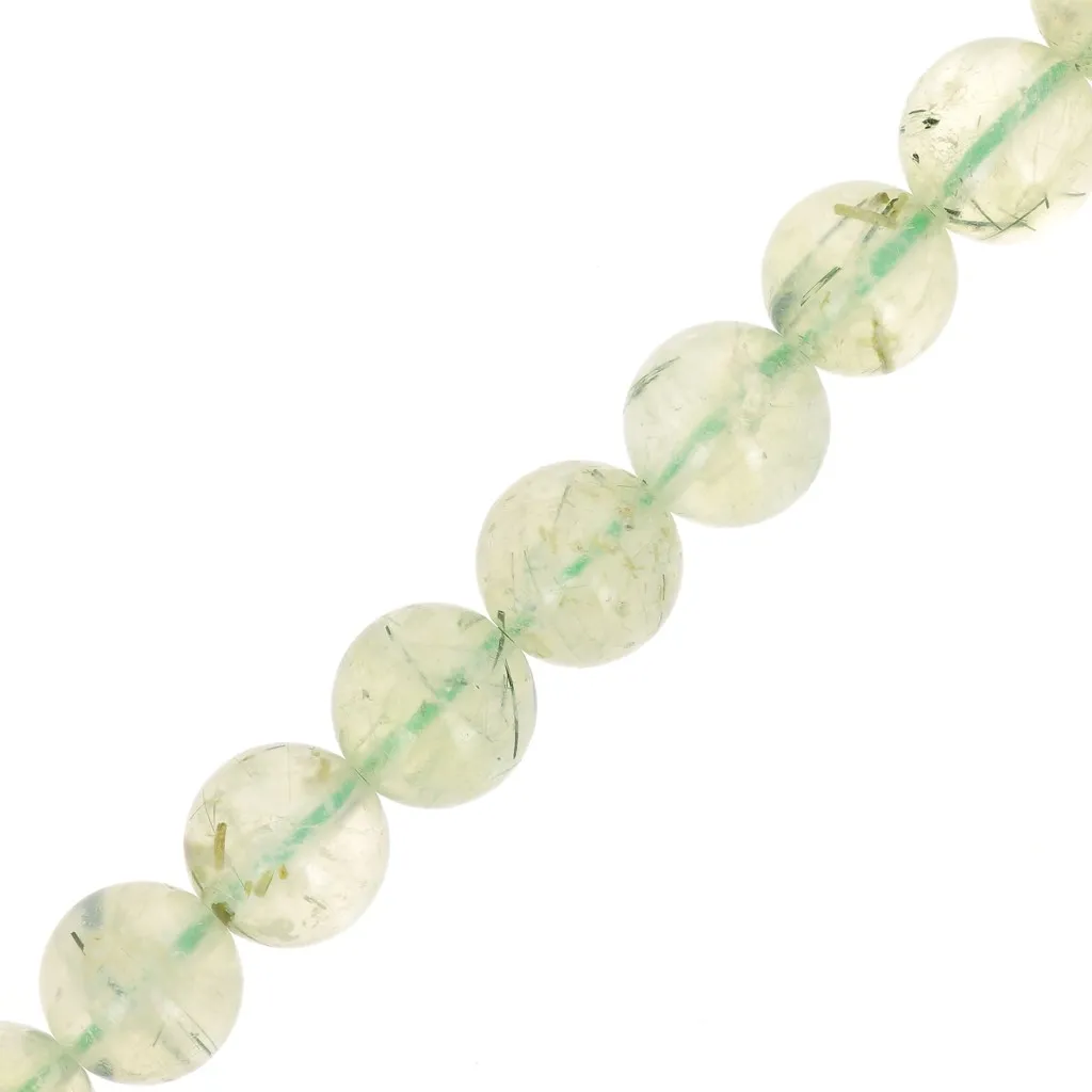 Perline rotonde 8,5 mm pietra semipreziosa - Prehnite x39cm
