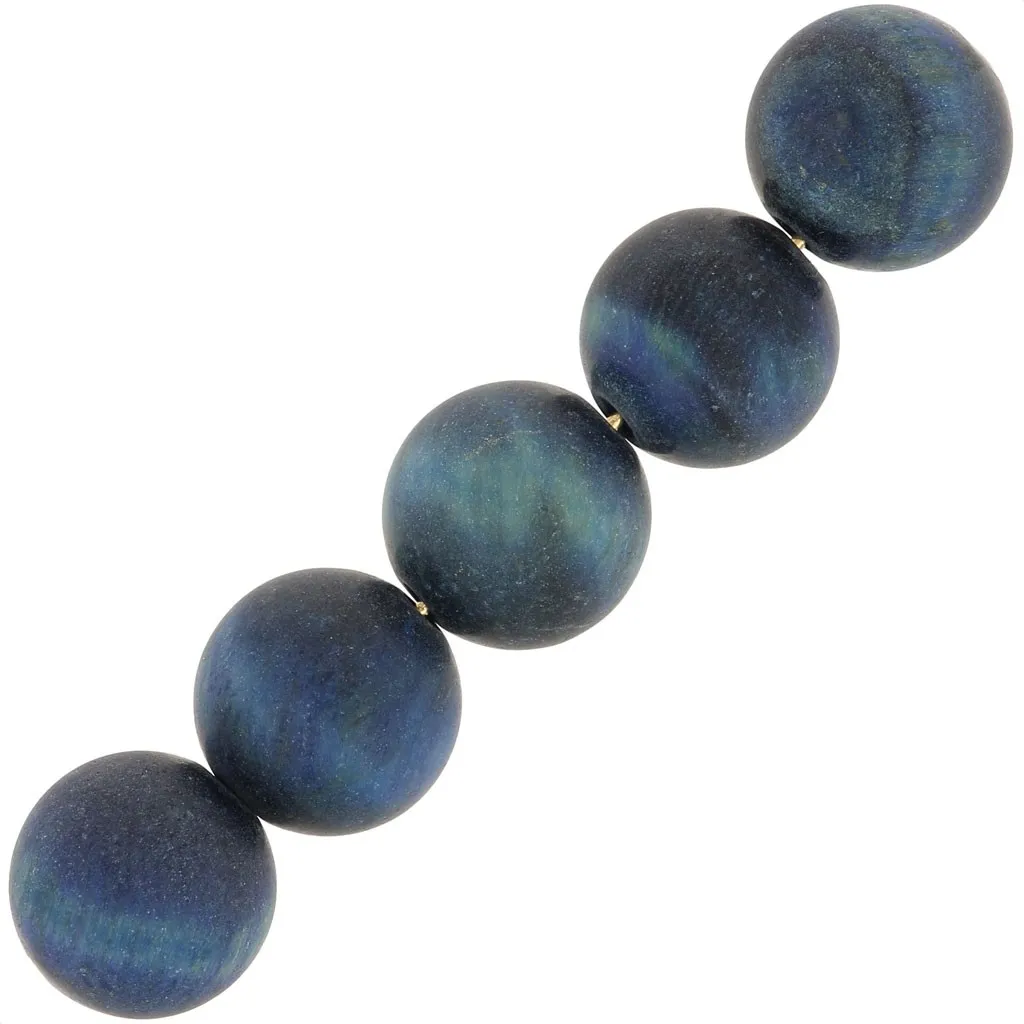 Perline rotonde di pietre da 8,5mm Occhio di Falc effetto smerigliato x10