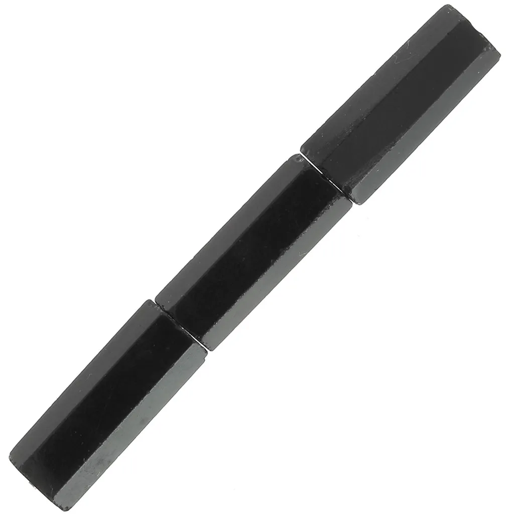 Perline sfaccettate a tubo di pietra gemma 15x5 mm - Onice nero x5