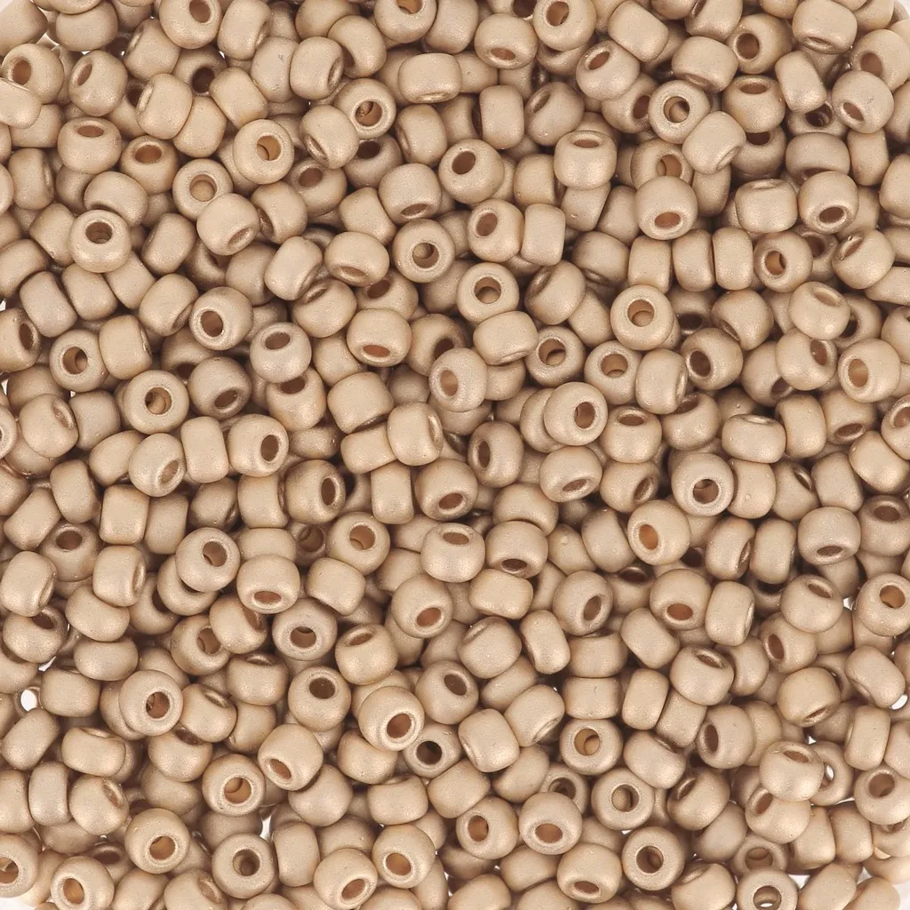 Rocaille Miyuki 11/0 193F - 24kt Gold Light Plated Frost x5g