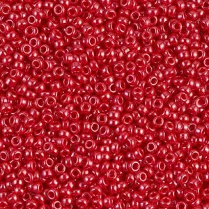 Rocaille Miyuki 11/0 426 - Opaque Red Luster confezione da 100g