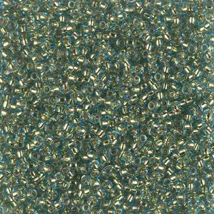 Rocaille Miyuki 11/0 953 - 24kt Gold Lined Light Aqua x5g