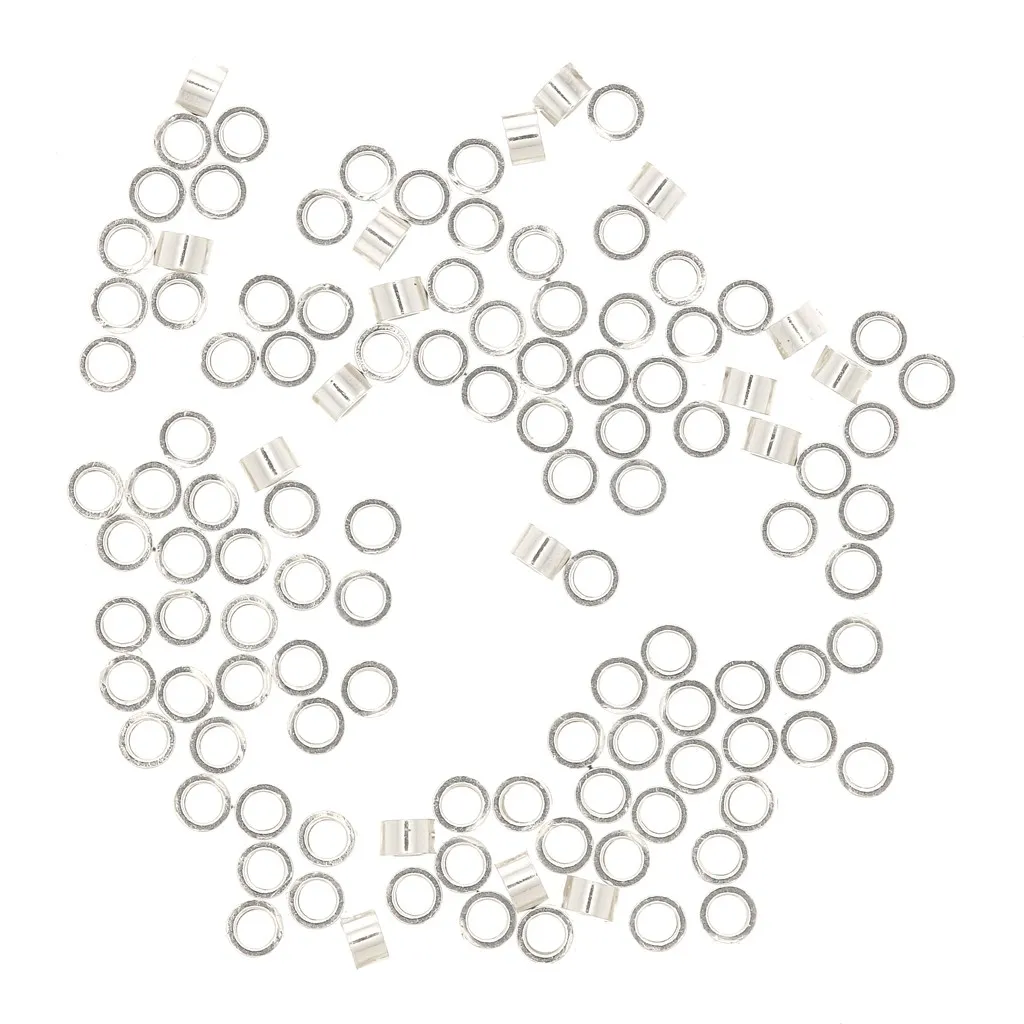 Tubi da schiacciare 1x1.6 mm Argento 925 x50