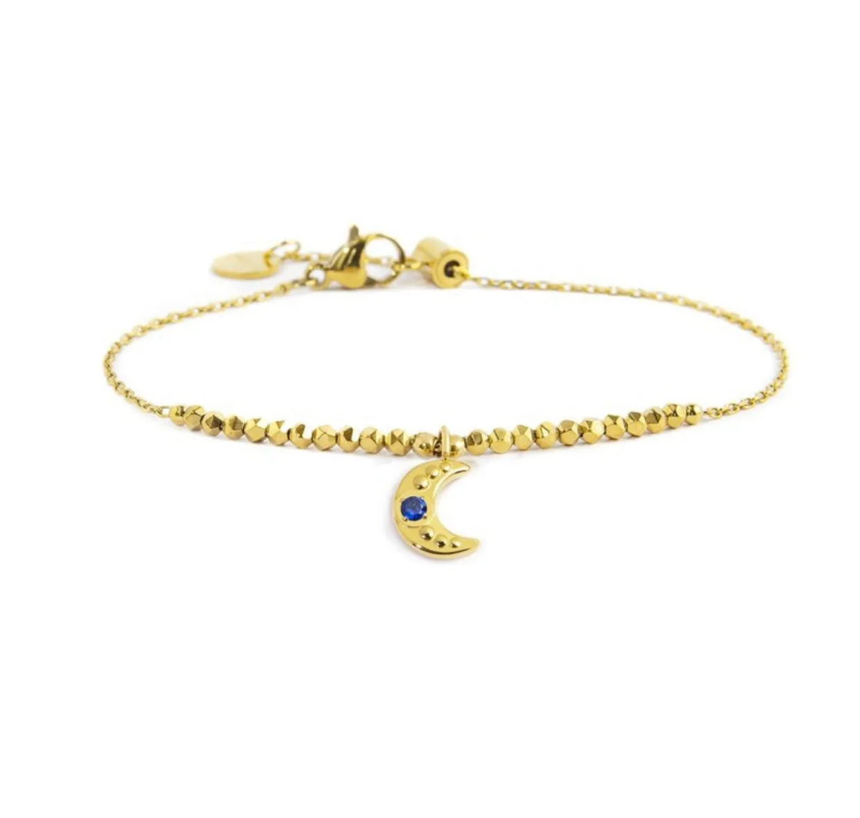 Bracciale Marlù donna LUNA PENDENTE CON CRISTALLO BLU ED EMATITE SFACC
