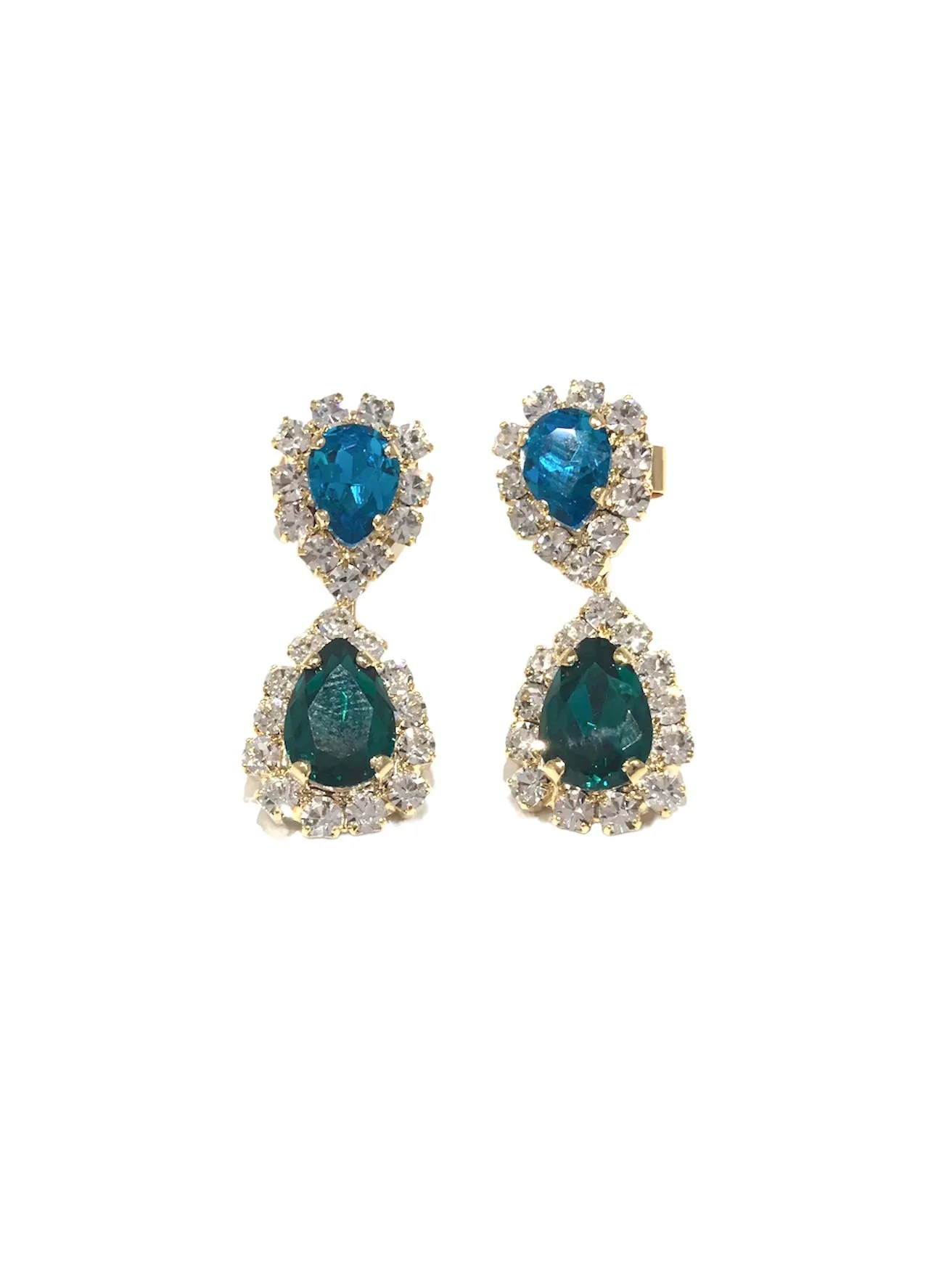 Orecchini Diamond Accessori Drop Verde