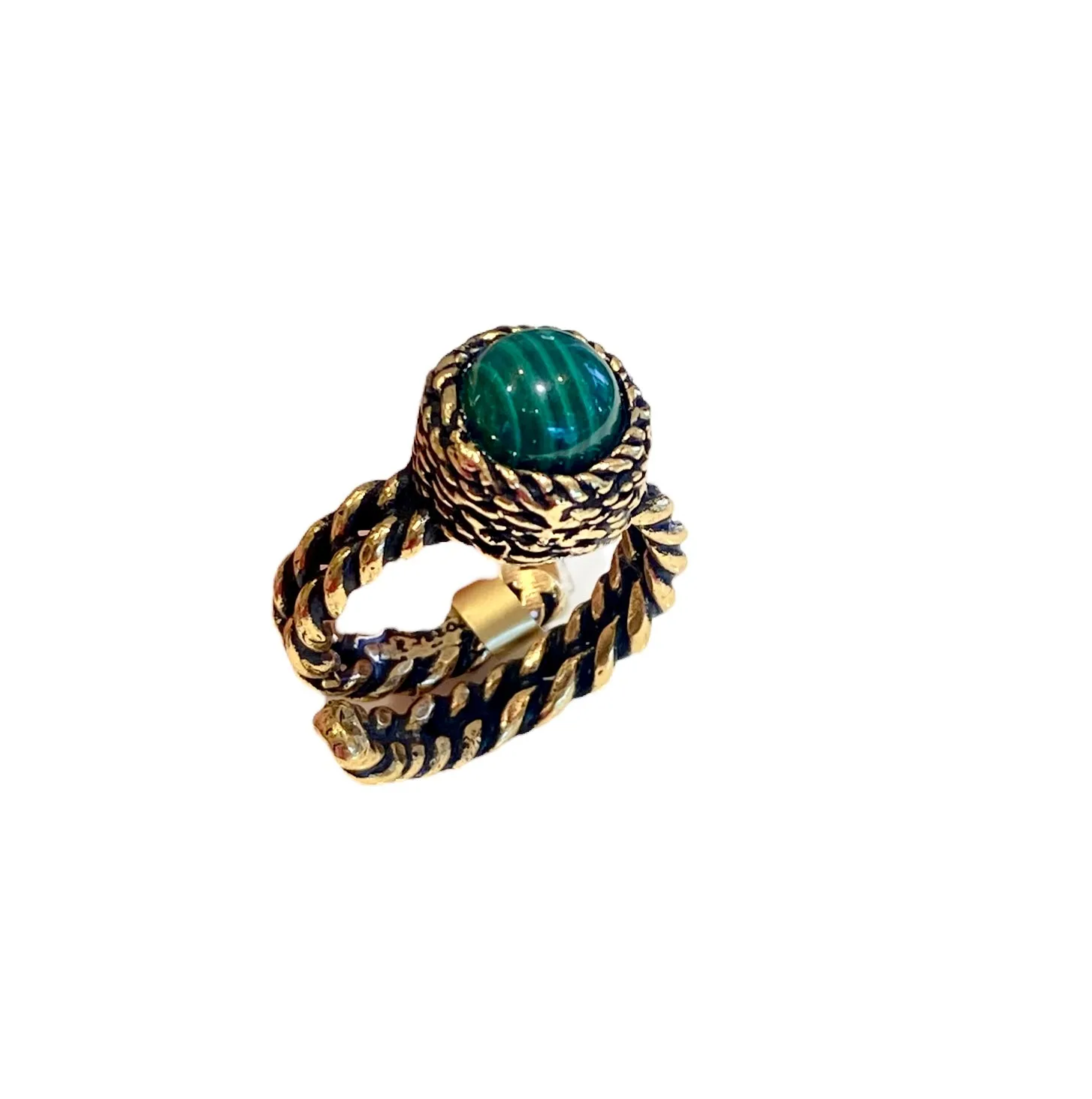 Anello Alcozer Unic Malachite