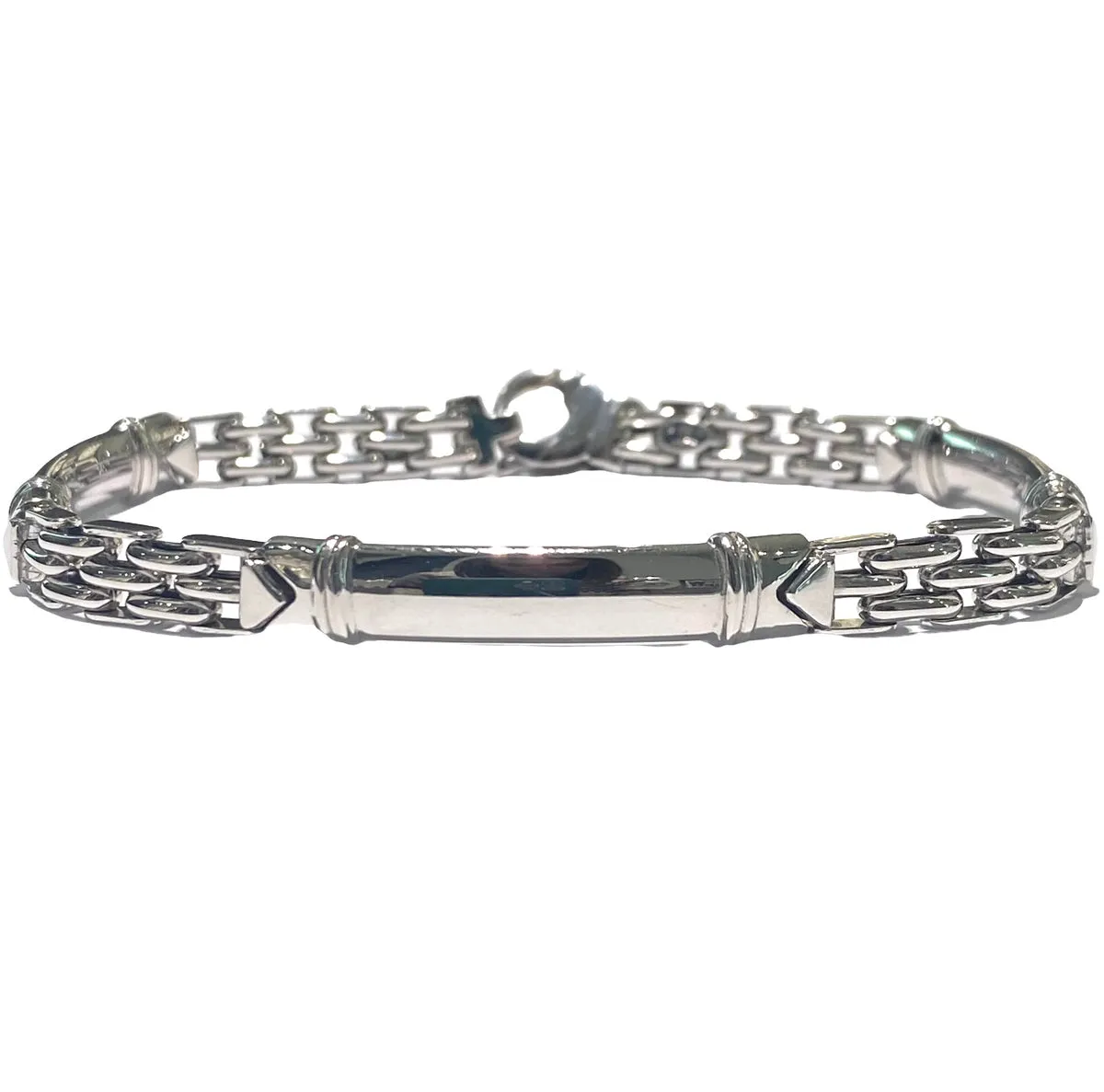 BRACCIALE UOMO CON PIASTRA IN ORO