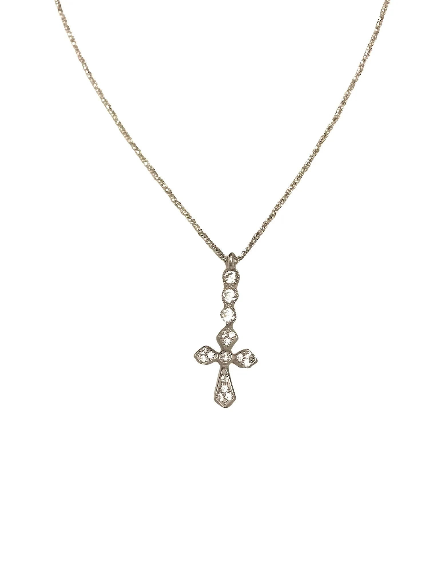 Collana Agios Donna Croce con Zirconi