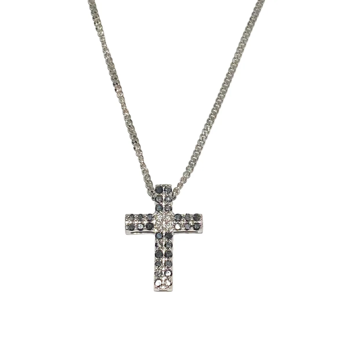COLLANA CROCE CON DIAMANTI