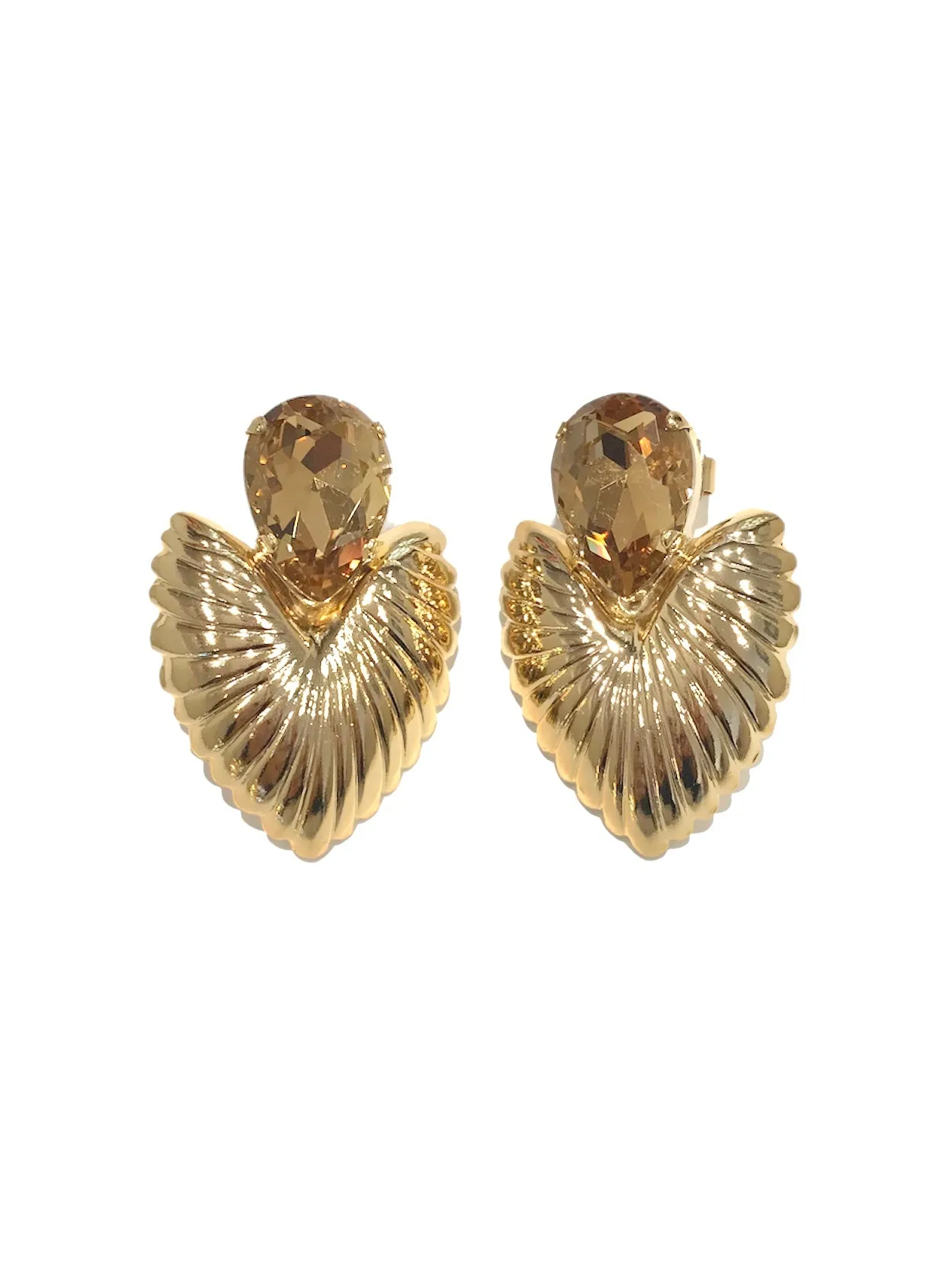 Orecchini Diamond Accessori Heart Champagne