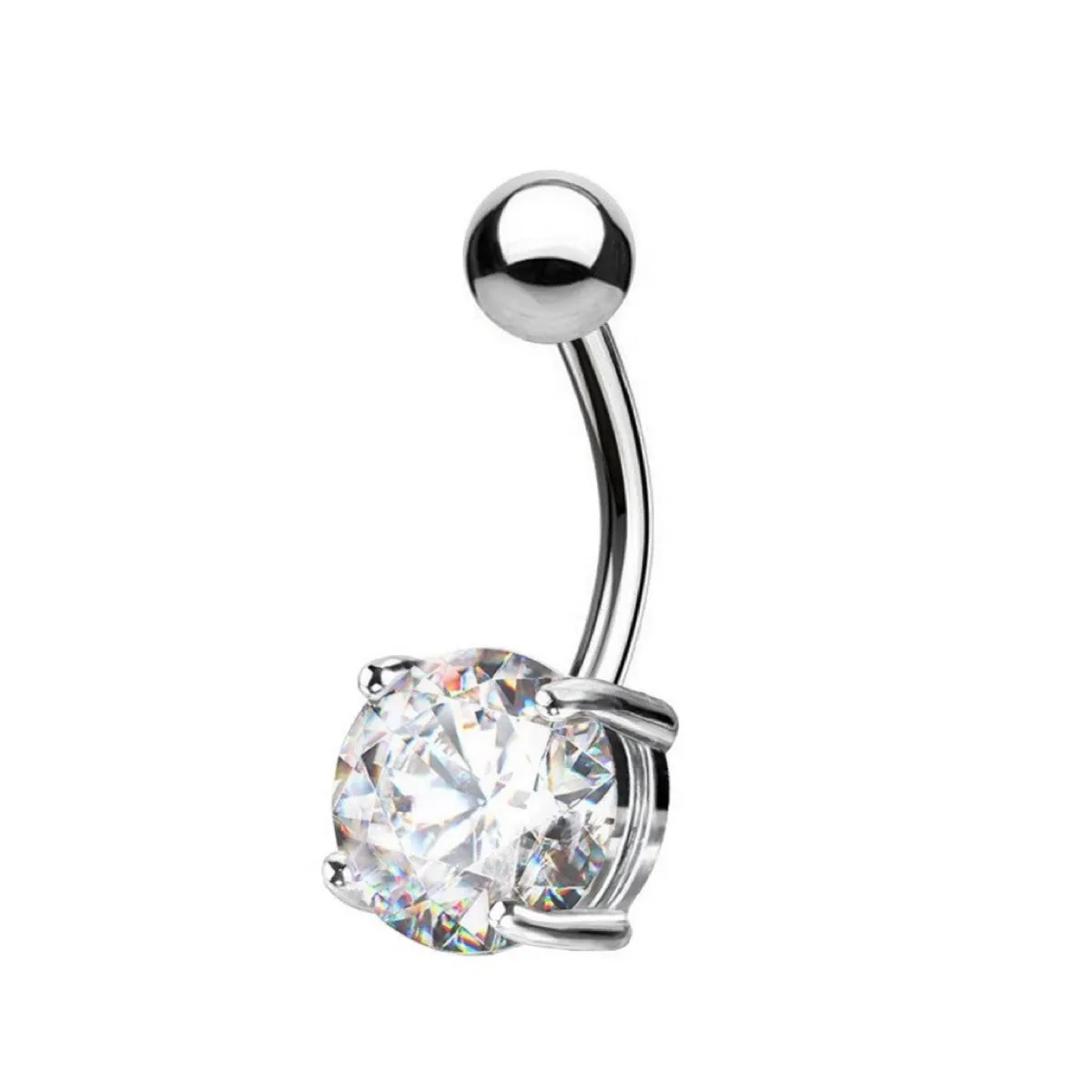 PIERCING OMBELICO CON CRISTALLO A SFERA