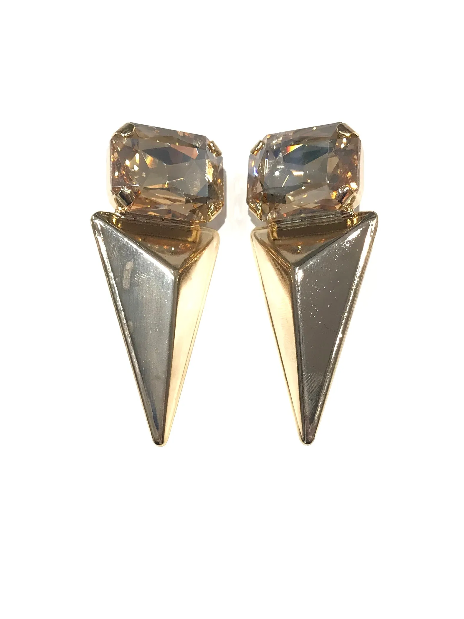 Orecchini Diamond Accessori Stone Triangle Champagne