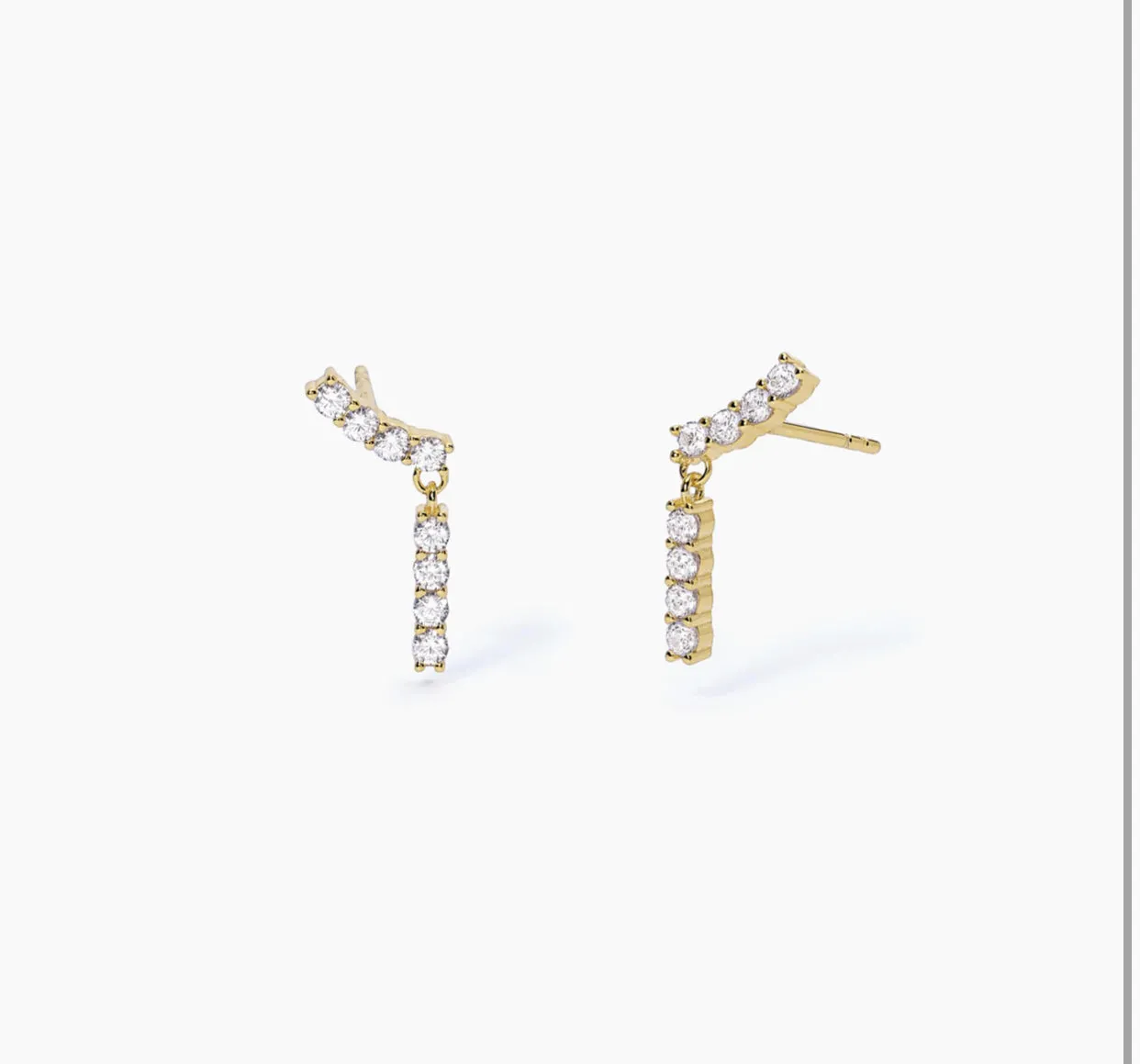 Orecchini donna dorati con zirconi FLAPPER