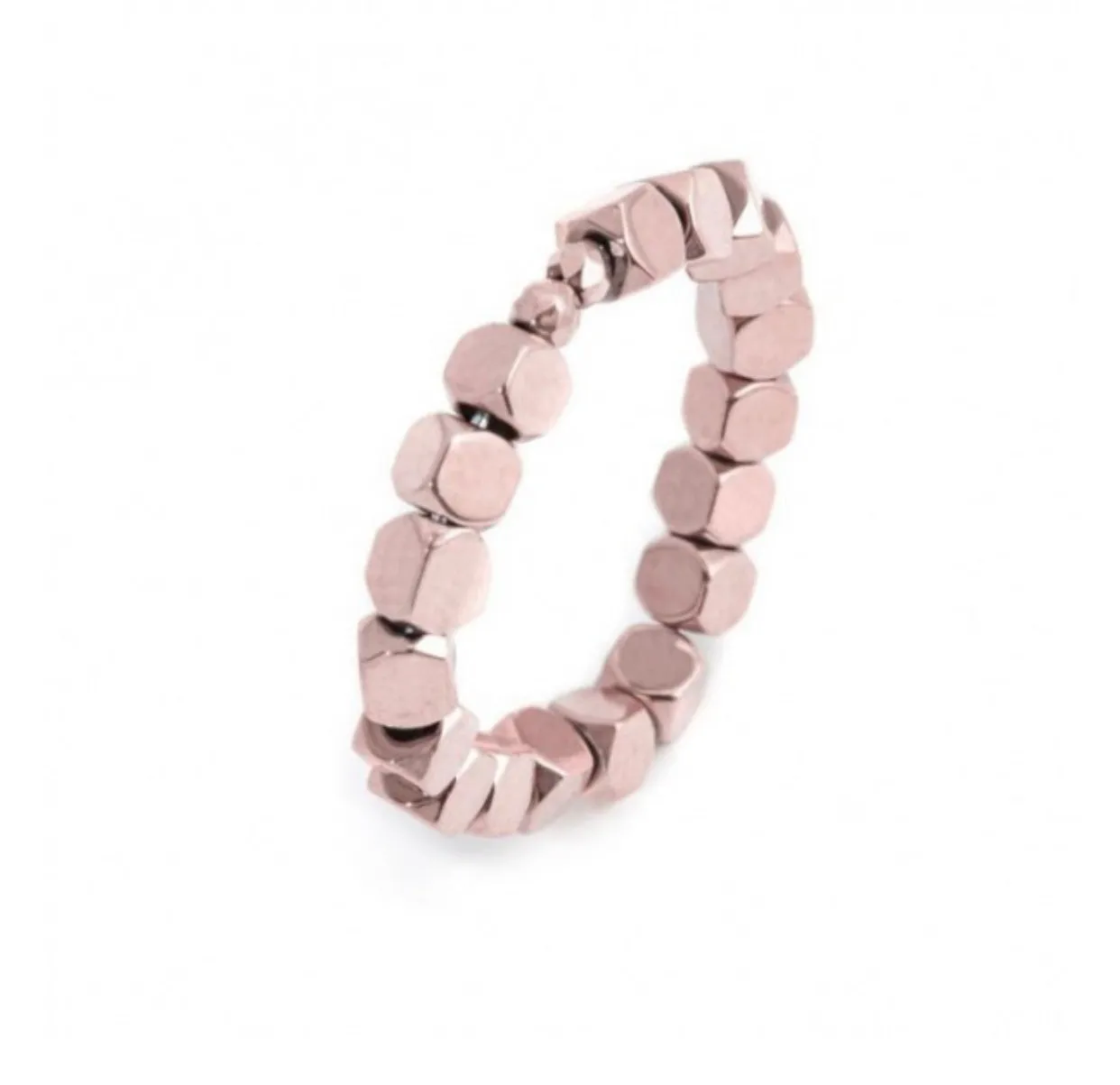 ANELLO DONNA MARLÙ ELASTICO EMATITE CUBICA PVD ROSE'