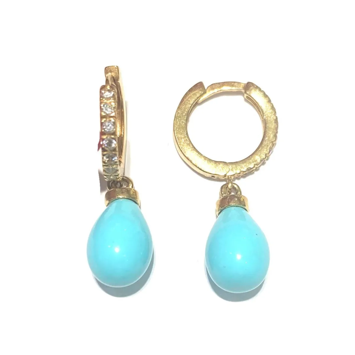 ORECCHINI A CERCHIO CON TURCHESE