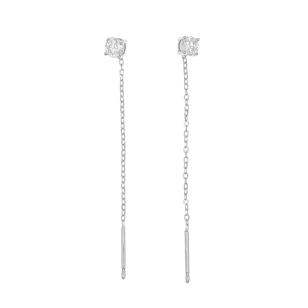 ORECCHINI A FILO CON ZIRCONE