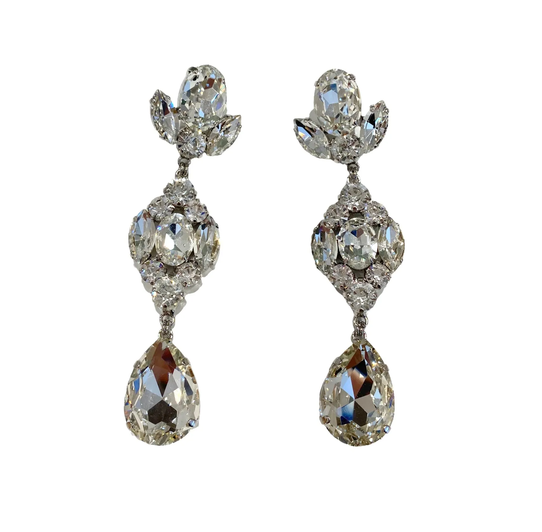 Orecchini Diamond Accessori flower crystal