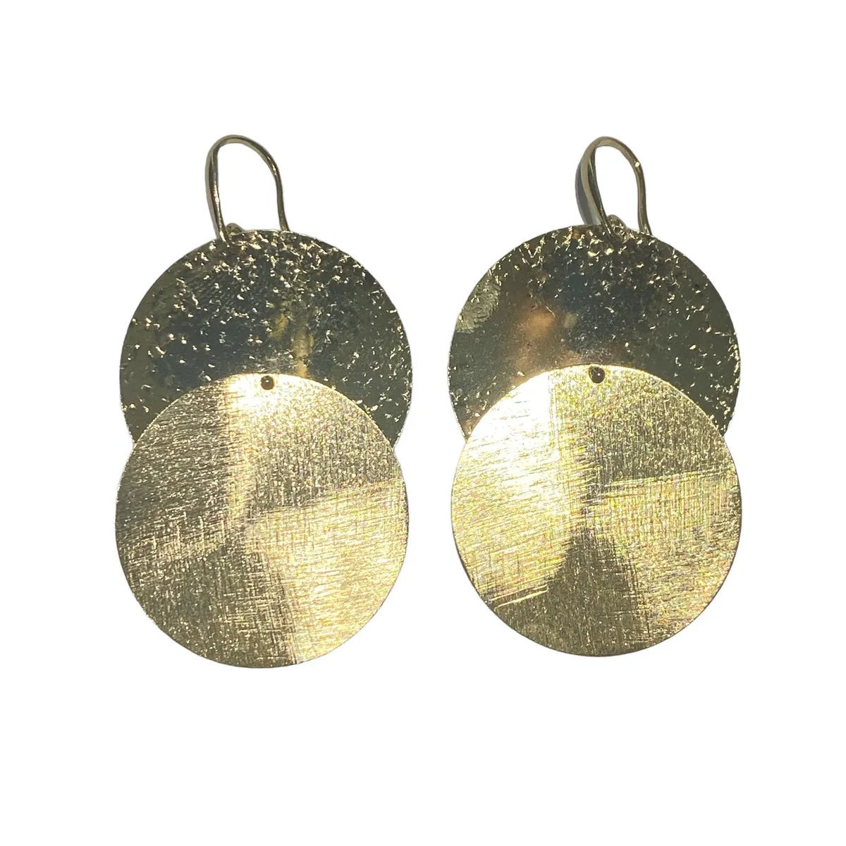 ORECCHINI LASTRA DORATA TONDA