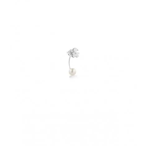 Mono Orecchino Le Bebè Sagoma Bimba Le Perle Oro Bianco Diamante LBB811