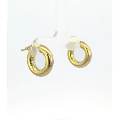 Orecchini a Cerchio Argento 925 Dorato 5mm