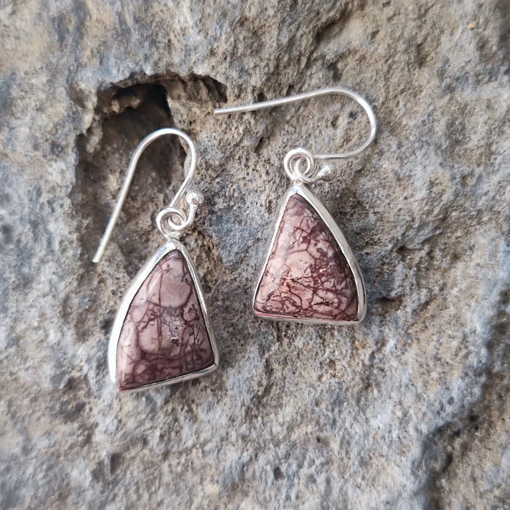 Ethnische OHRRINGE mit Stein aus 925er Silber - GEYA