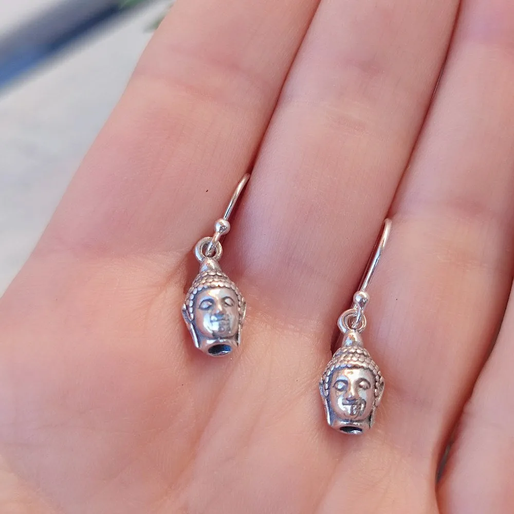 925 silver Buddha EARRINGS - MANUPRAM