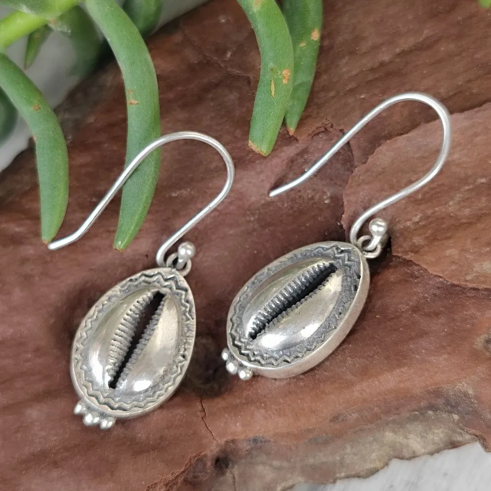 EARRINGS in 925 silver cowrie shell - KOKEA