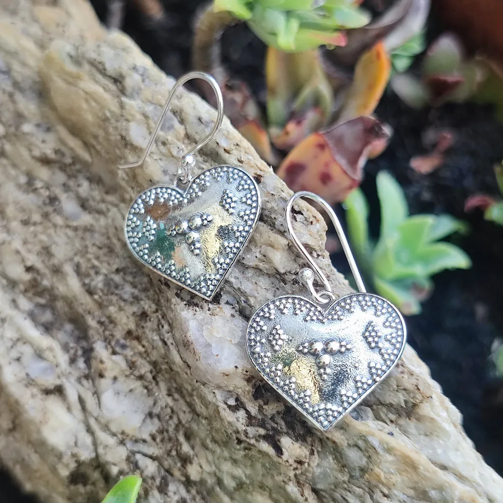 Heart EARRINGS in 925 silver heart - KANDARA