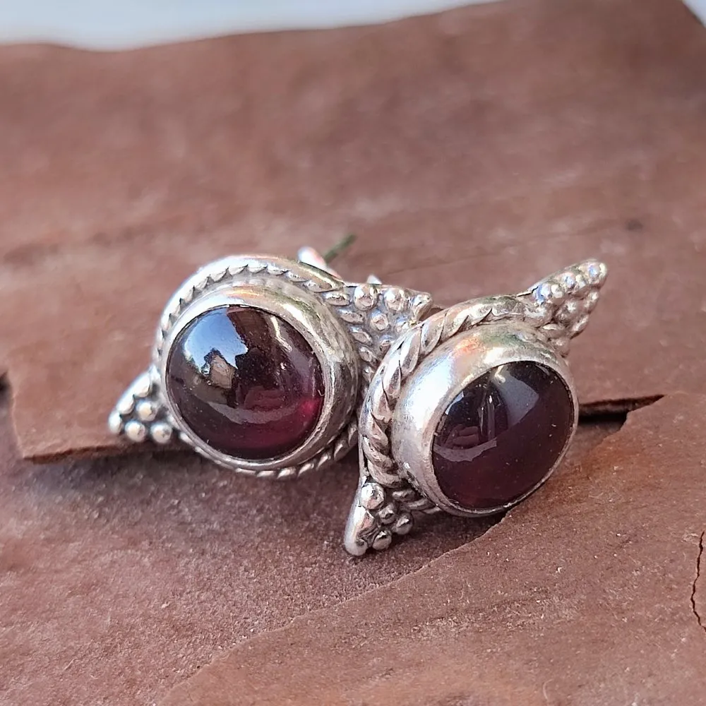 Ethnic EARRINGS with stone in 925 silver - TUDALAGA