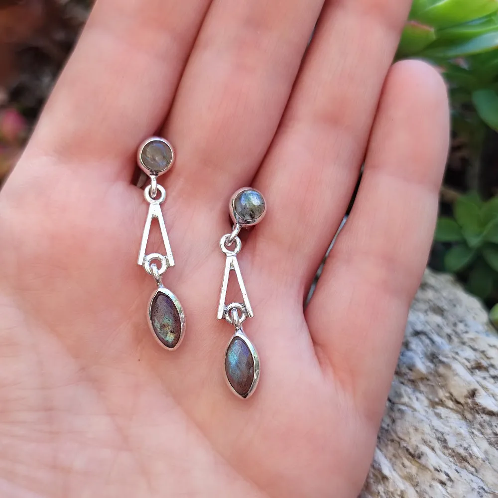 Handgefertigte Ohrringe mit 925er Silberstein - AFGAAN