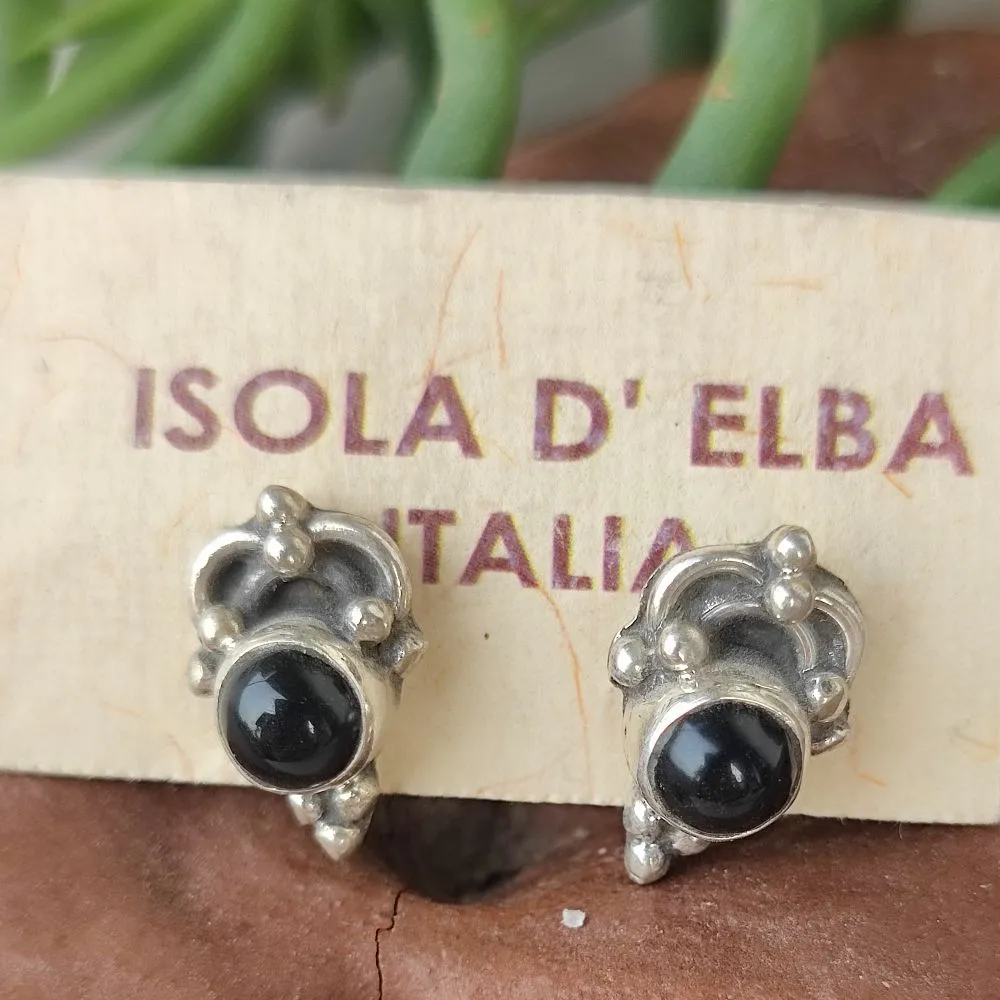 Ethnic EARRINGS with stone in 925 silver - AMARSHI