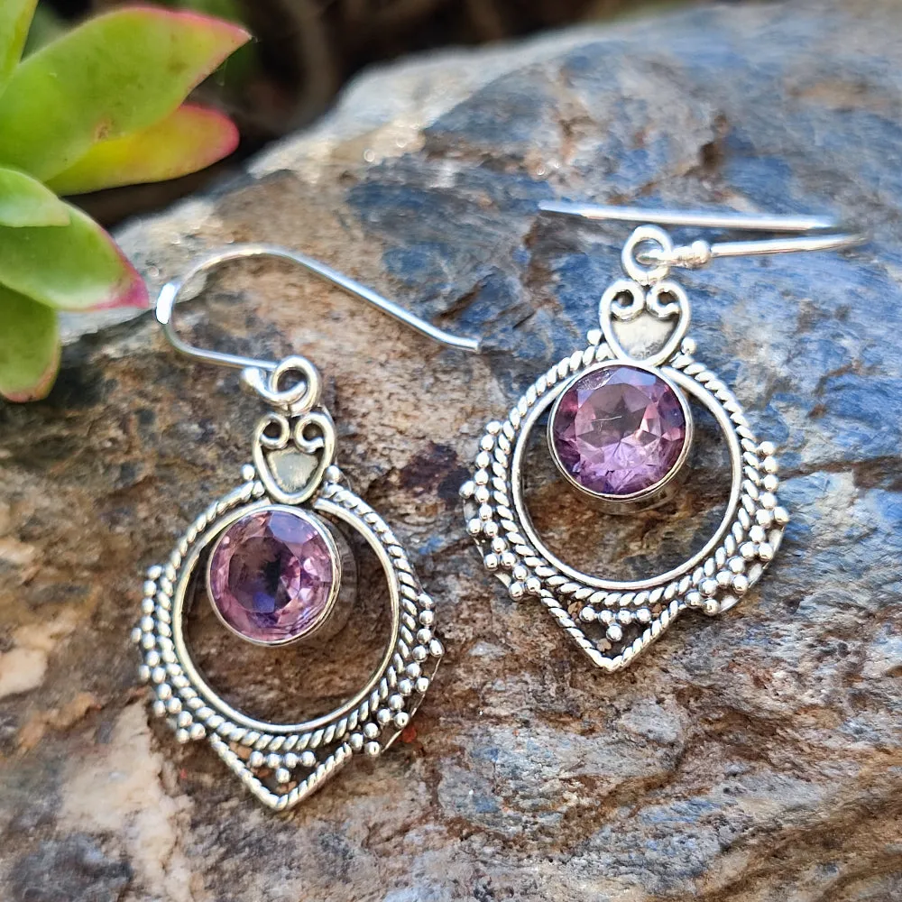 Ethnische Ohrringe aus 925er Silberstein - BALANGIR