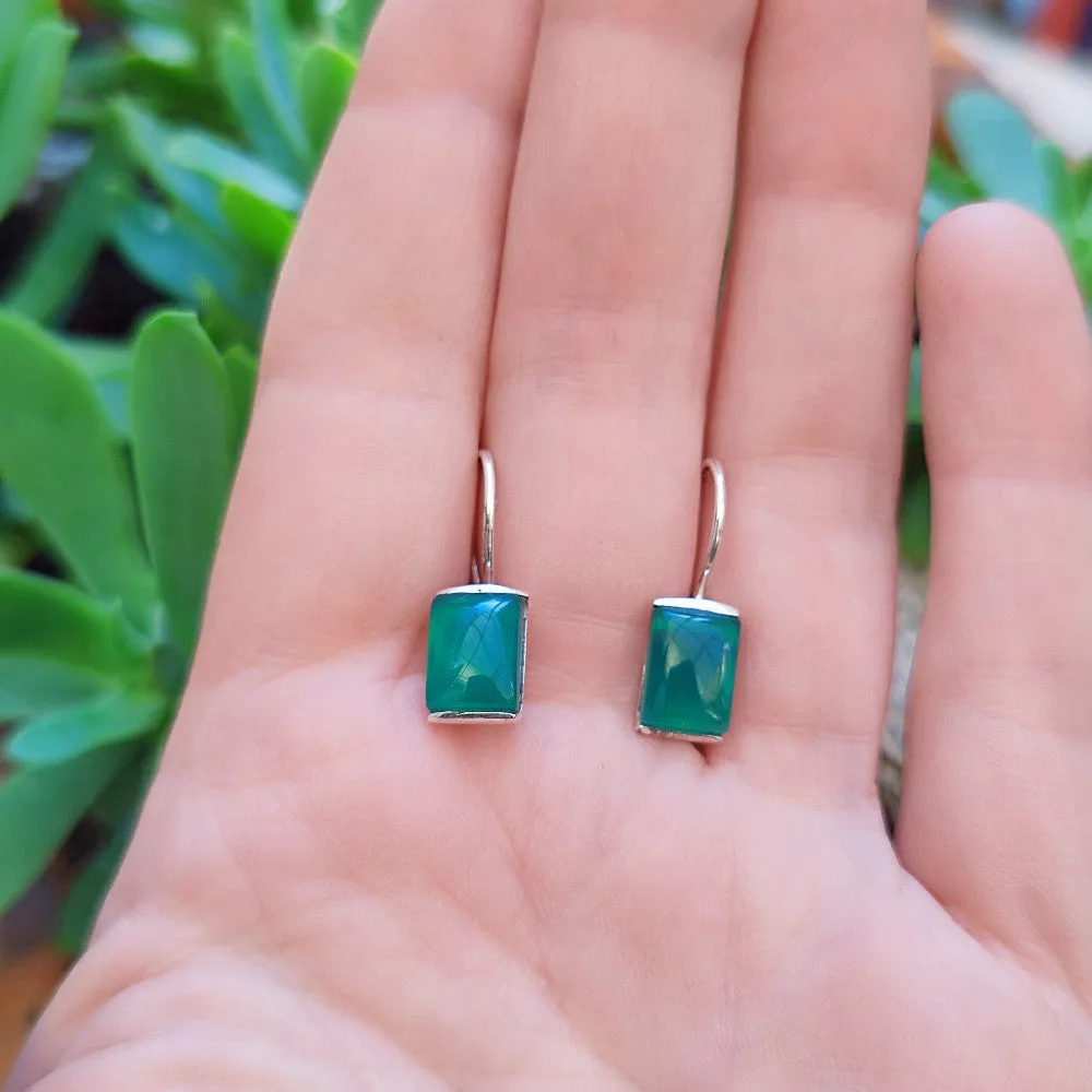 925 Silver Handmade Earrings with Stone - CHITRADA