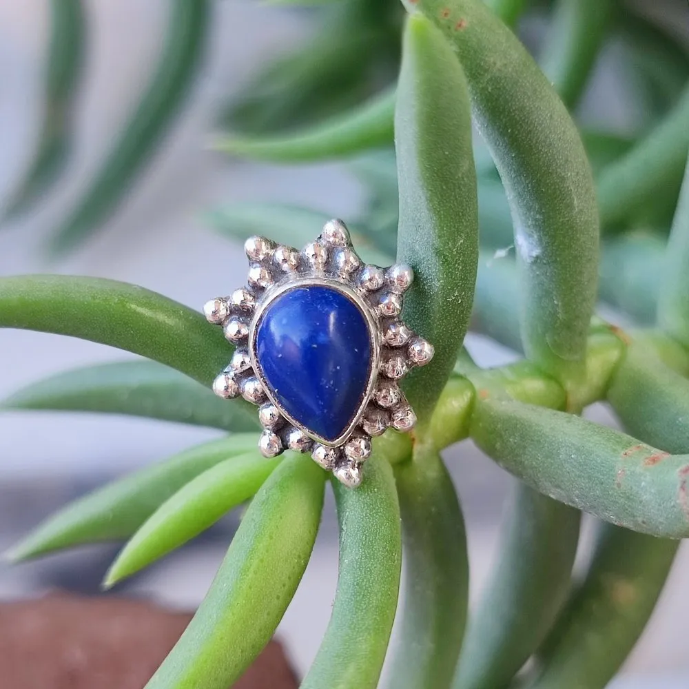 Ethnic EARRINGS with stone in 925 silver - DOKADA