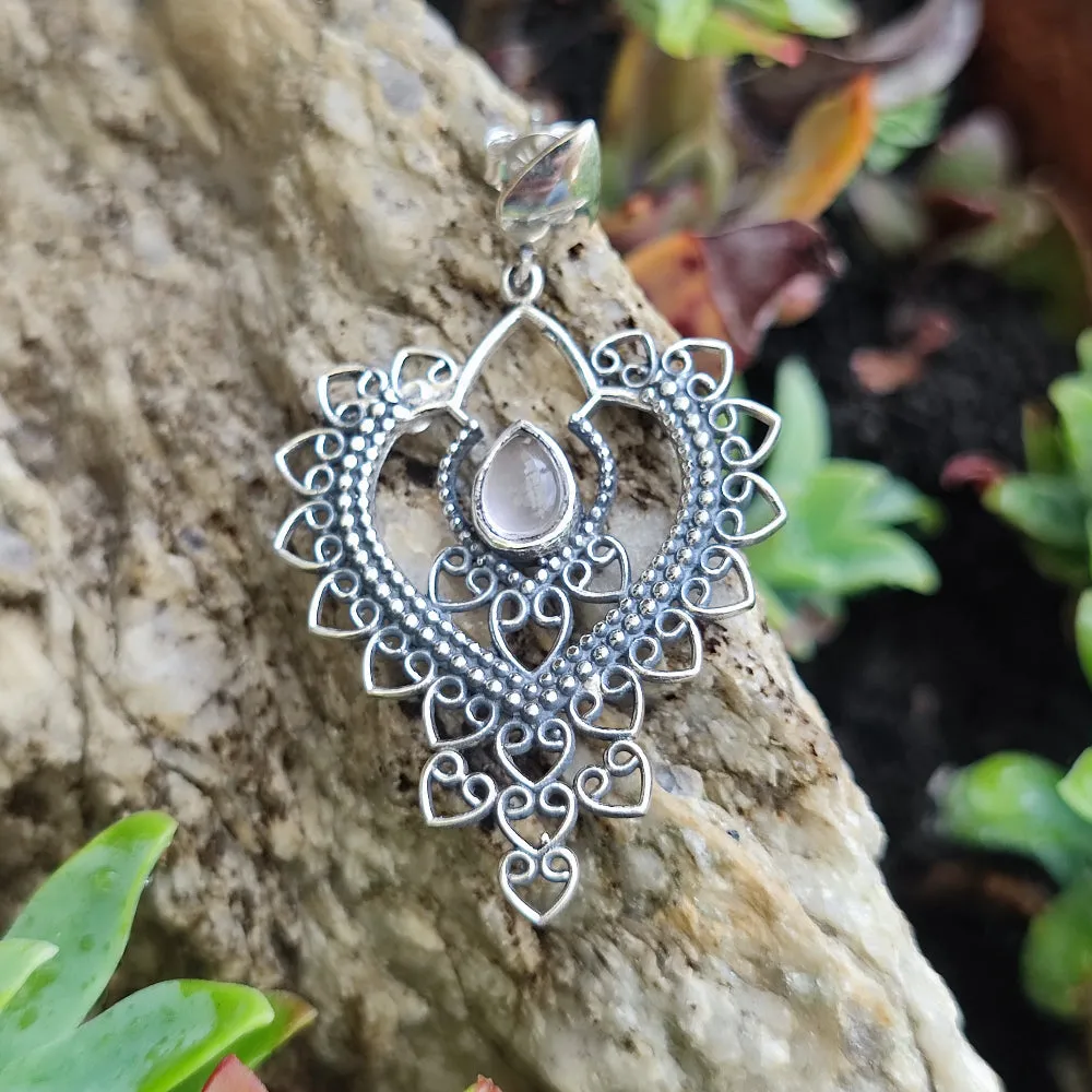 925 silver handcrafted EARRINGS with stone - NUMISAN