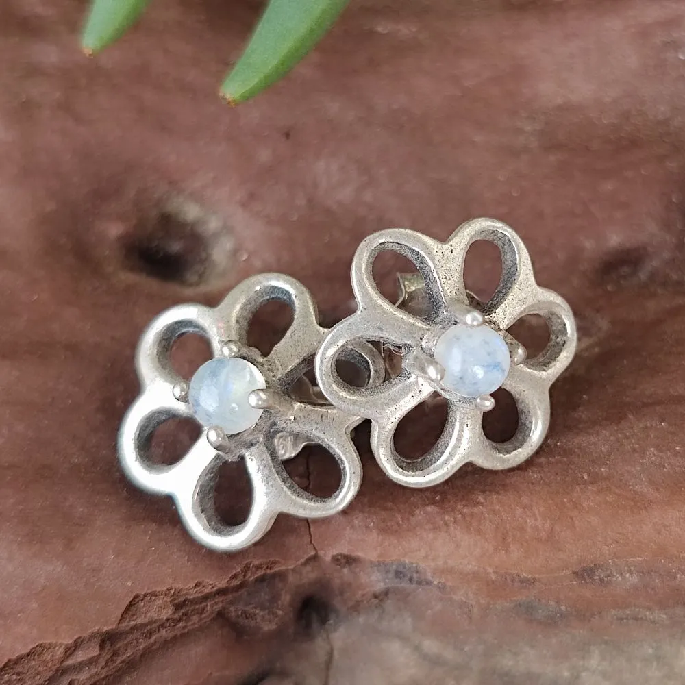 Ethnic EARRINGS with stone in 925 silver - GHUMA