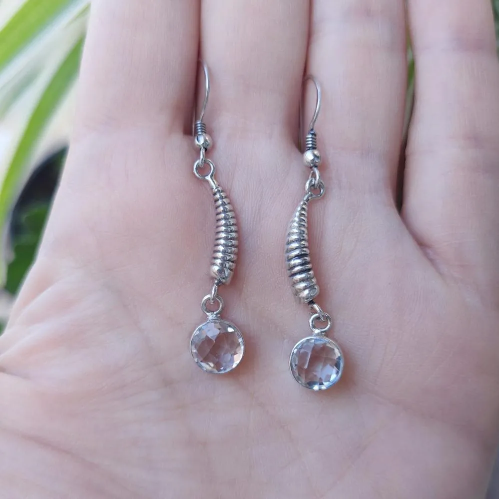 925 Silver Handmade Earrings with Stone - JALESAWAR