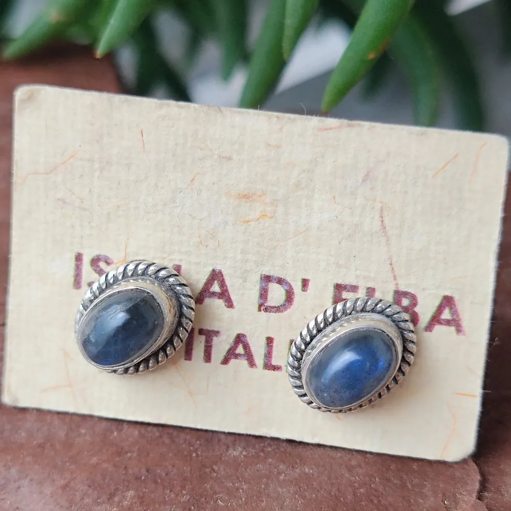 Ethnic EARRINGS with stone in 925 silver - JALESAWAR