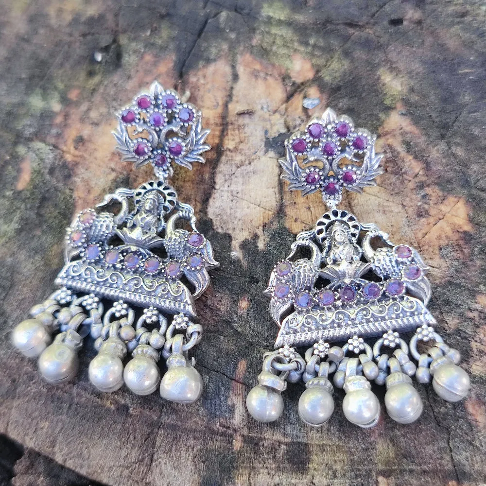 Ethnische Ohrringe aus 925er Silberstein - KALHAN