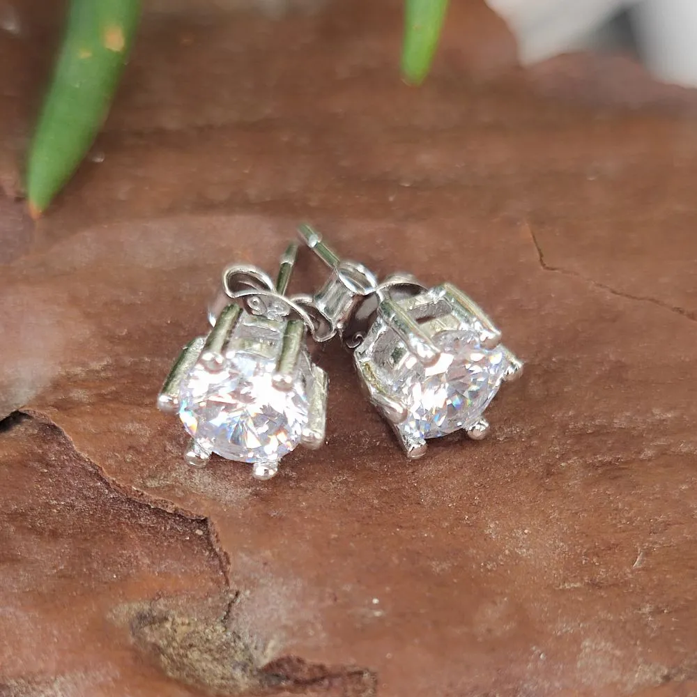925 Silver Earrings with Stone - MARSON