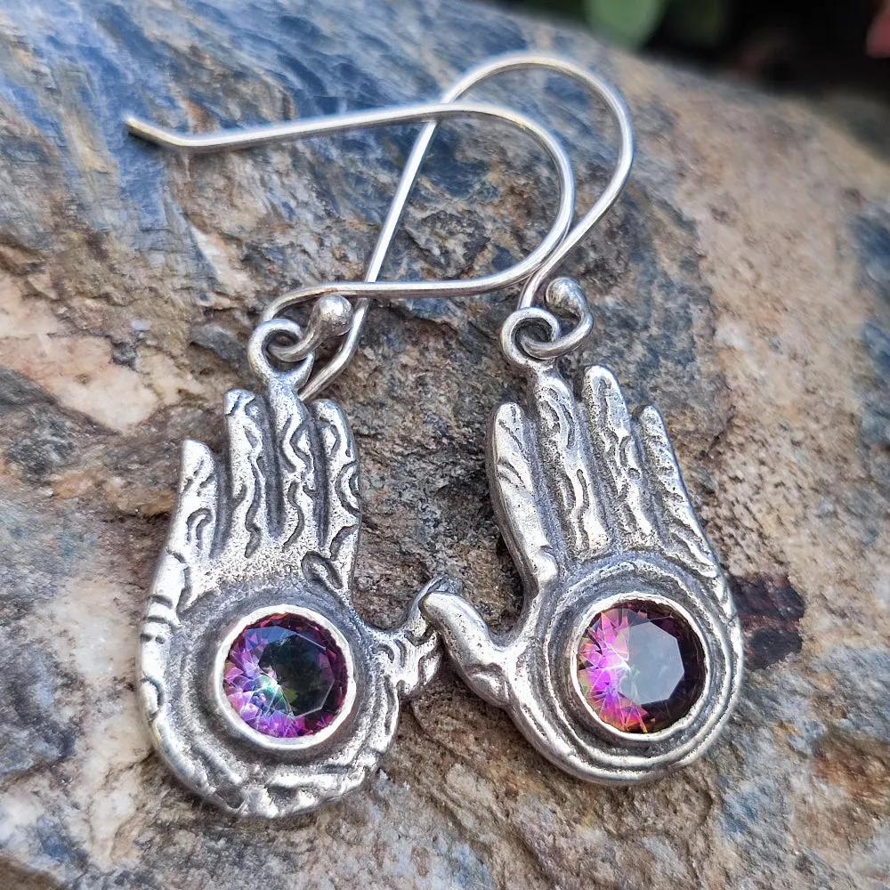 925 silver handcrafted EARRINGS with stone - MORSHI