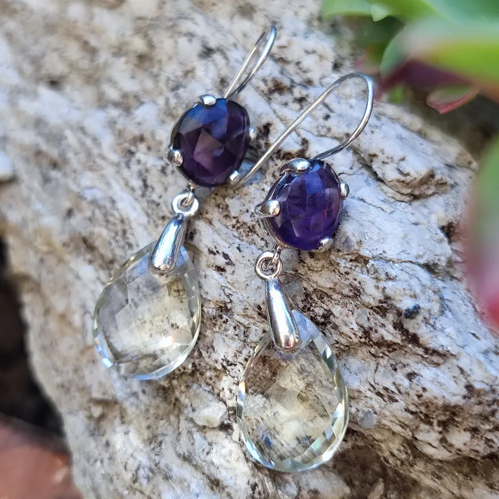 Ethnische Ohrringe aus 925er Silberstein - NAUK