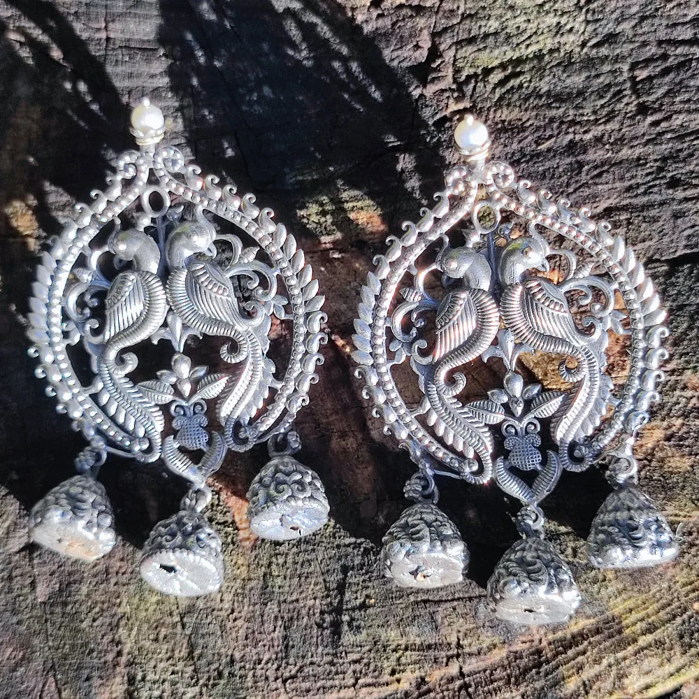 Ethnische Ohrringe aus 925er Silberstein - NOHAR