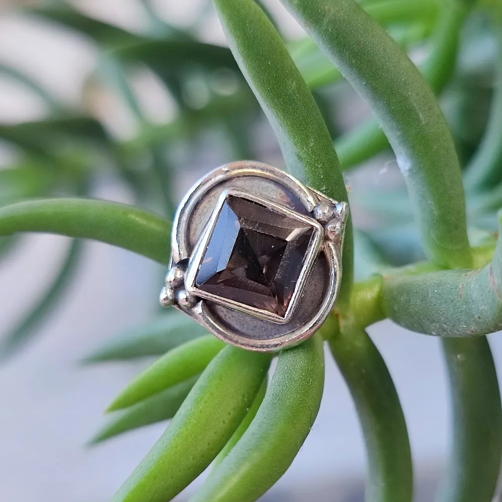 Ethnic EARRINGS with stone in 925 silver - POKSARI