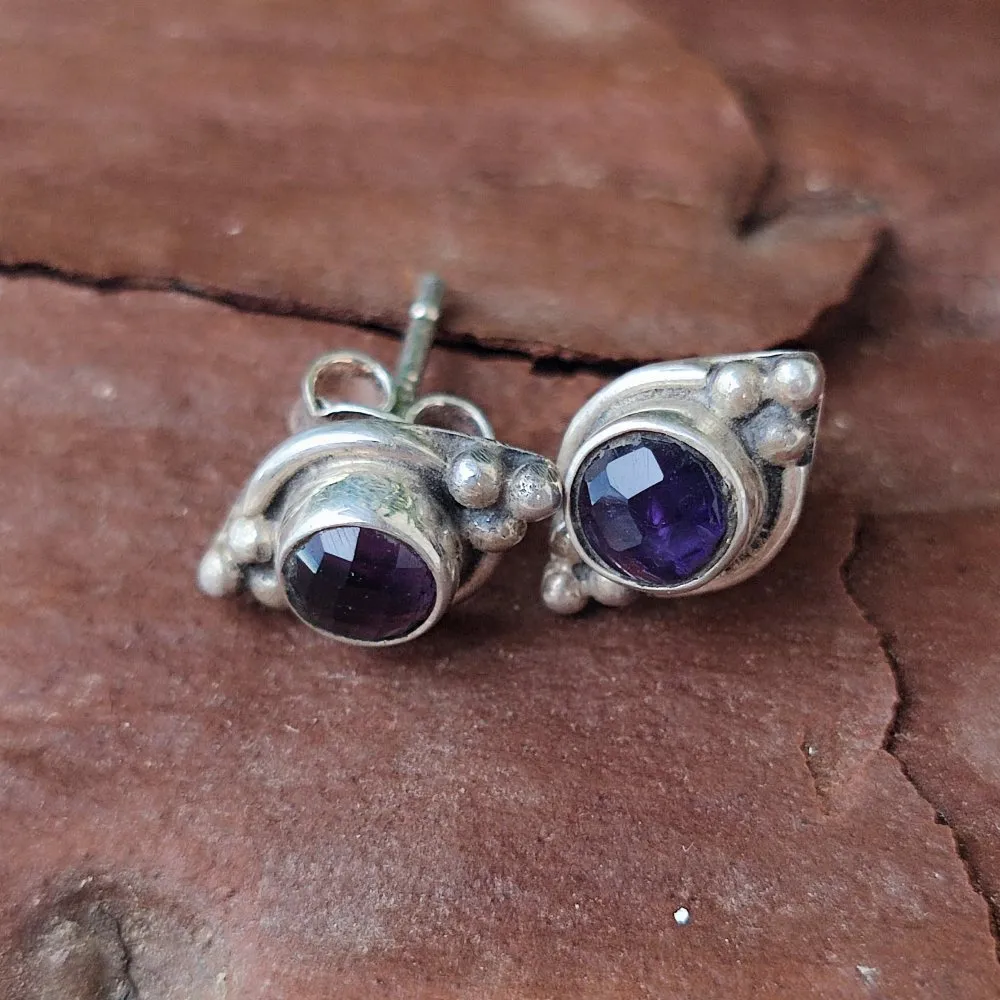 Ethnic EARRINGS with stone in 925 silver - TARADIGHI