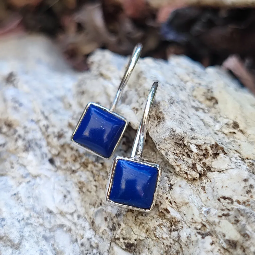 Ethnische OHRRINGE mit Stein aus 925er Silber – VAKHI