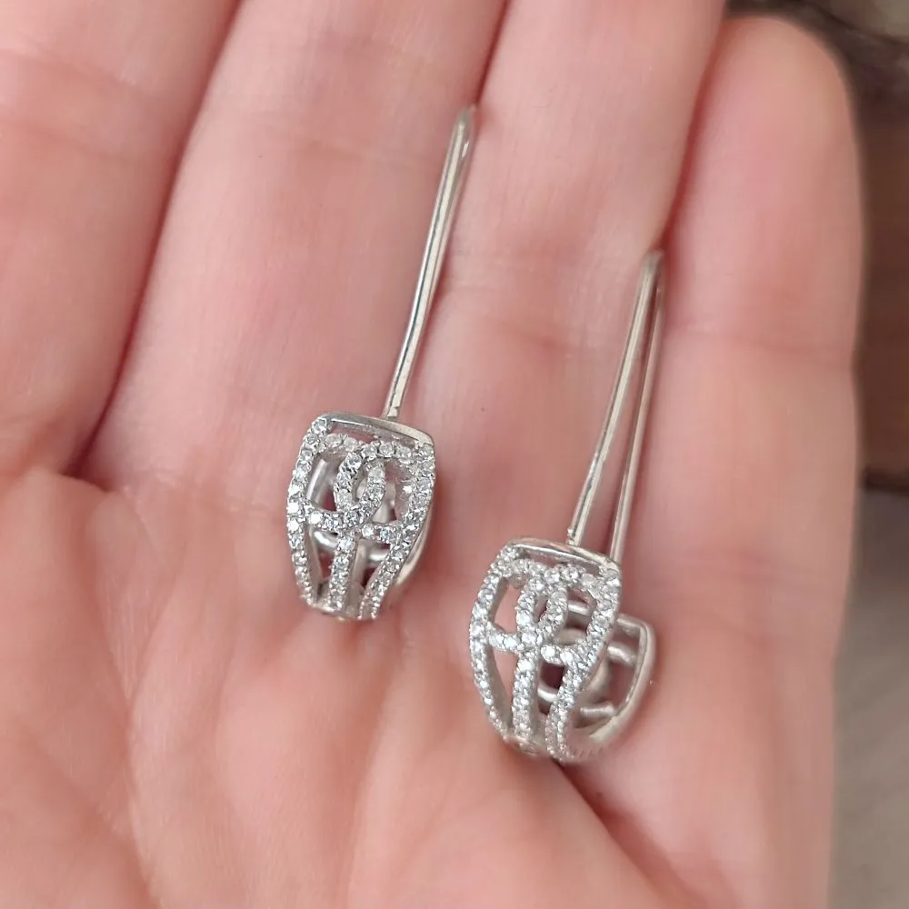 925 Silver Earrings with Stone - DANIELLE